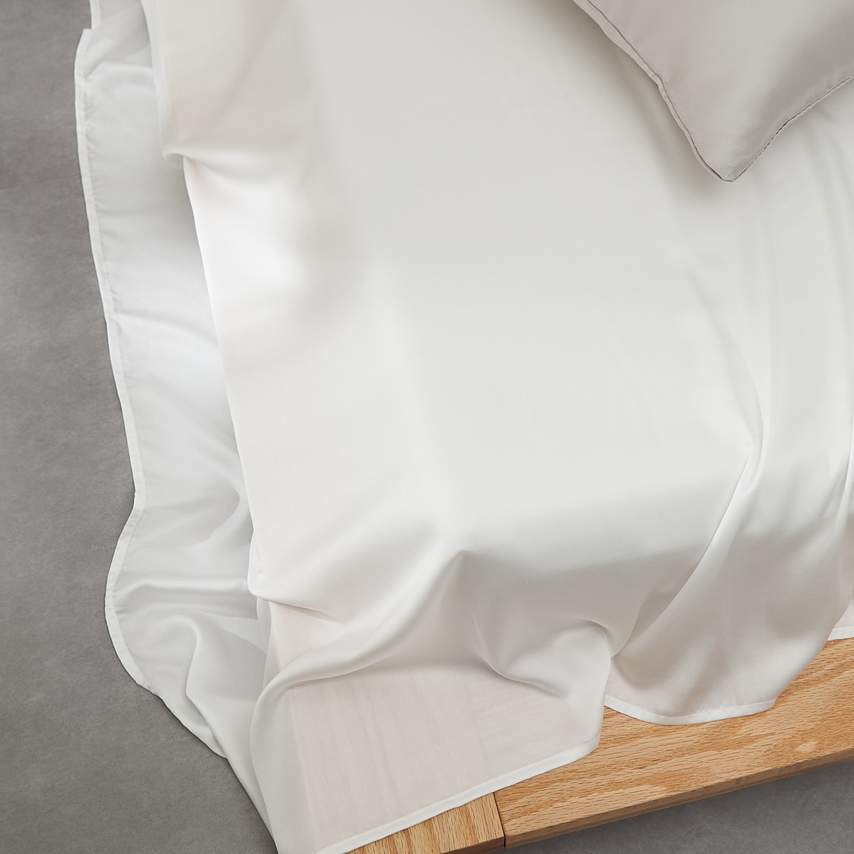 91家纺网 家纺一手货源 找家纺 优彩 2026新款60支兰精天丝单品枕套床单被套床笠系列-单床单 古董白