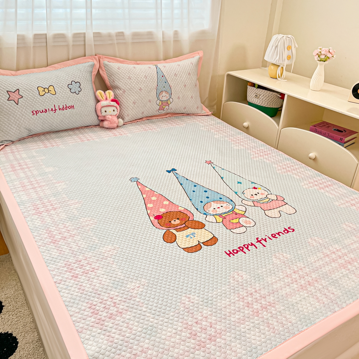 91家纺网 家纺一手货源 找家纺 （总）蓝极人 2026新款大版数码印花豆豆席