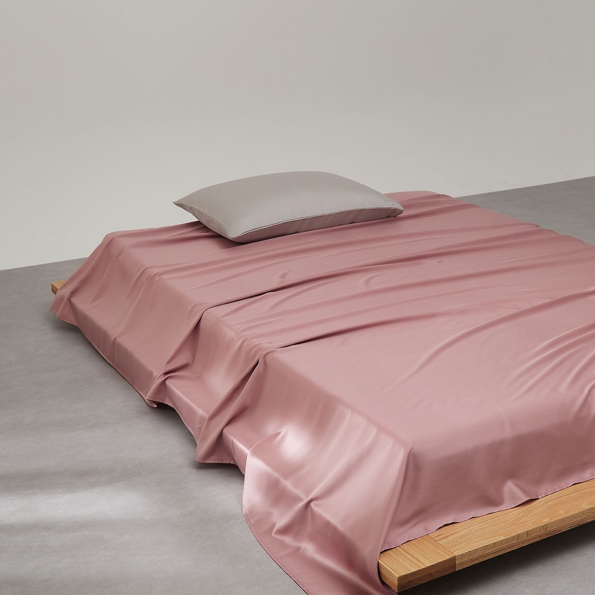 91家纺网 家纺一手货源 找家纺 优彩 2026新款60支兰精天丝单品枕套床单被套床笠系列-单床单 浆果粉