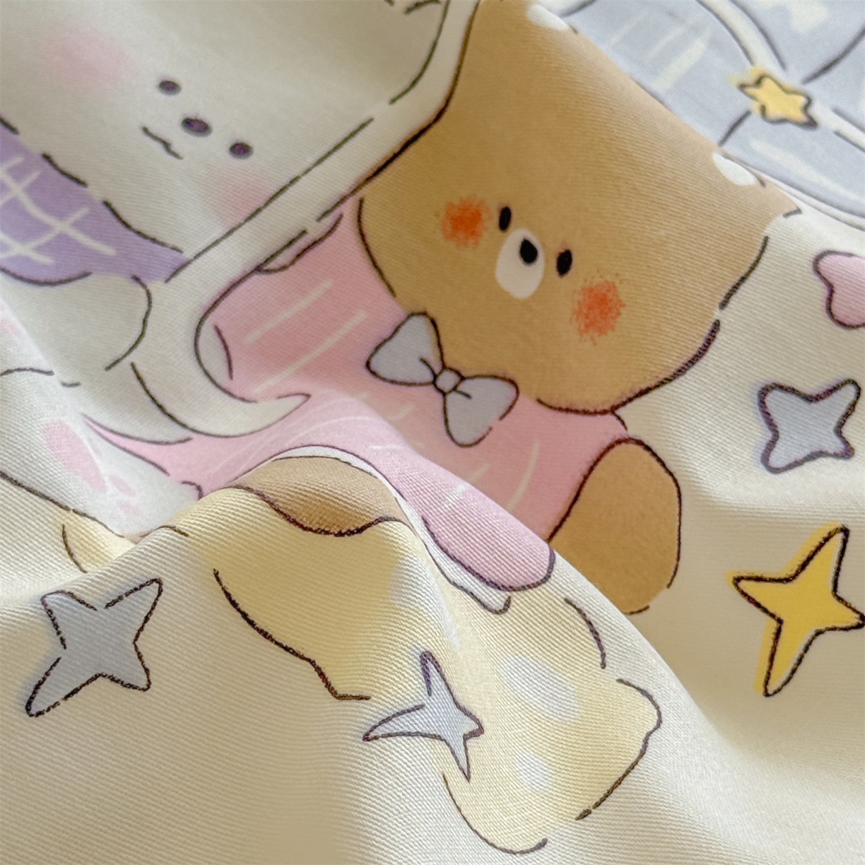 91家纺网 家纺一手货源 找家纺 优眠坊 2026春夏新款全棉印花四件套单品系列-单被套（预留缩水率） 童年趣宝-单被套