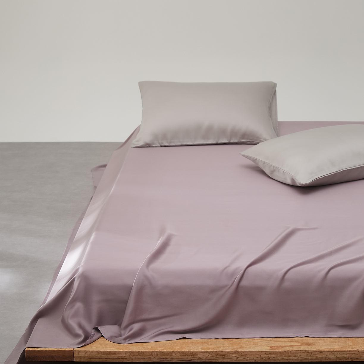 91家纺网 家纺一手货源 找家纺 优彩 2026新款60支兰精天丝单品枕套床单被套床笠系列-单床单 悠悠紫