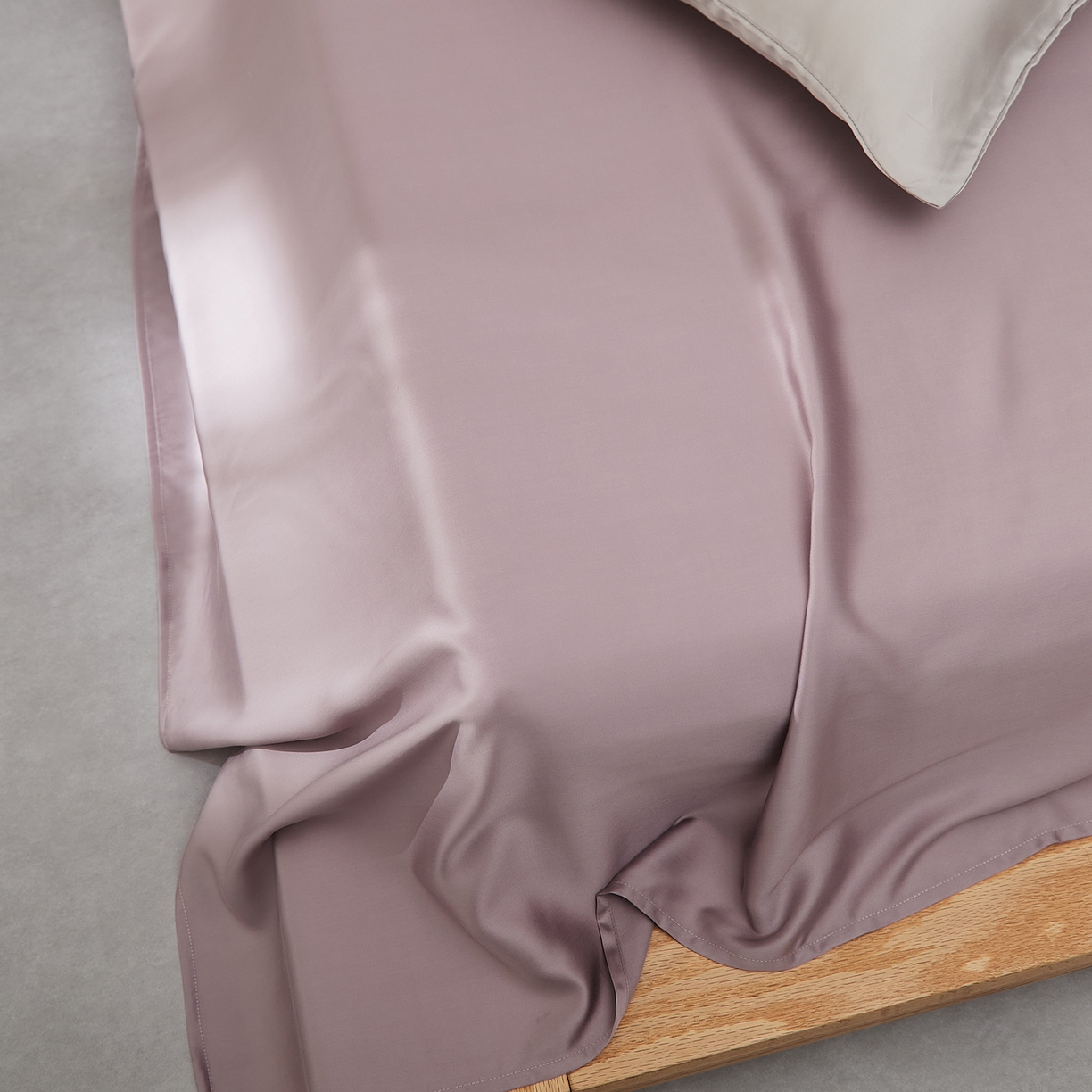 91家纺网 家纺一手货源 找家纺 优彩 2026新款60支兰精天丝单品枕套床单被套床笠系列-单床单 悠悠紫