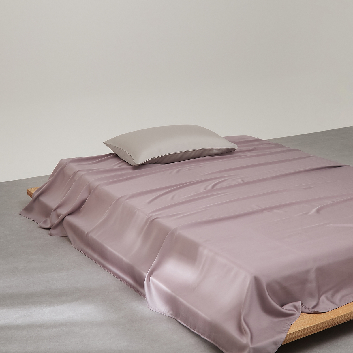 91家纺网 家纺一手货源 找家纺 优彩 2026新款60支兰精天丝单品枕套床单被套床笠系列-单床单 悠悠紫