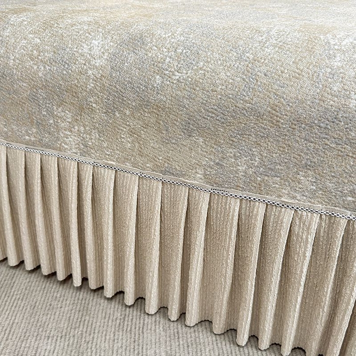 91家纺网 家纺一手货源 找家纺 锦逸家居 2026新款床裙款真PE冰丝凉席 欧陆风情-卡其