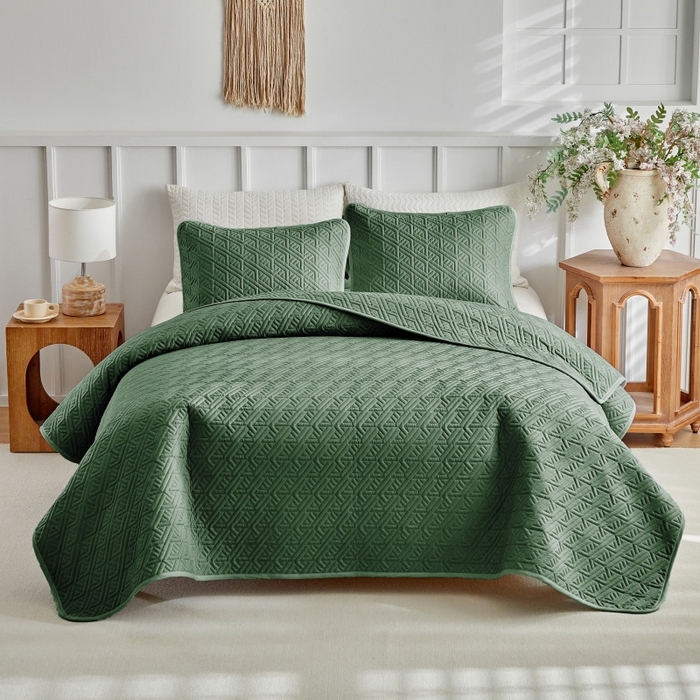 91家纺网 家纺一手货源 找家纺 （总）温宁 2026年素色床盖三件套 国外薄被第一批--迷宫  跨境，外贸，亚马逊，shein，temu