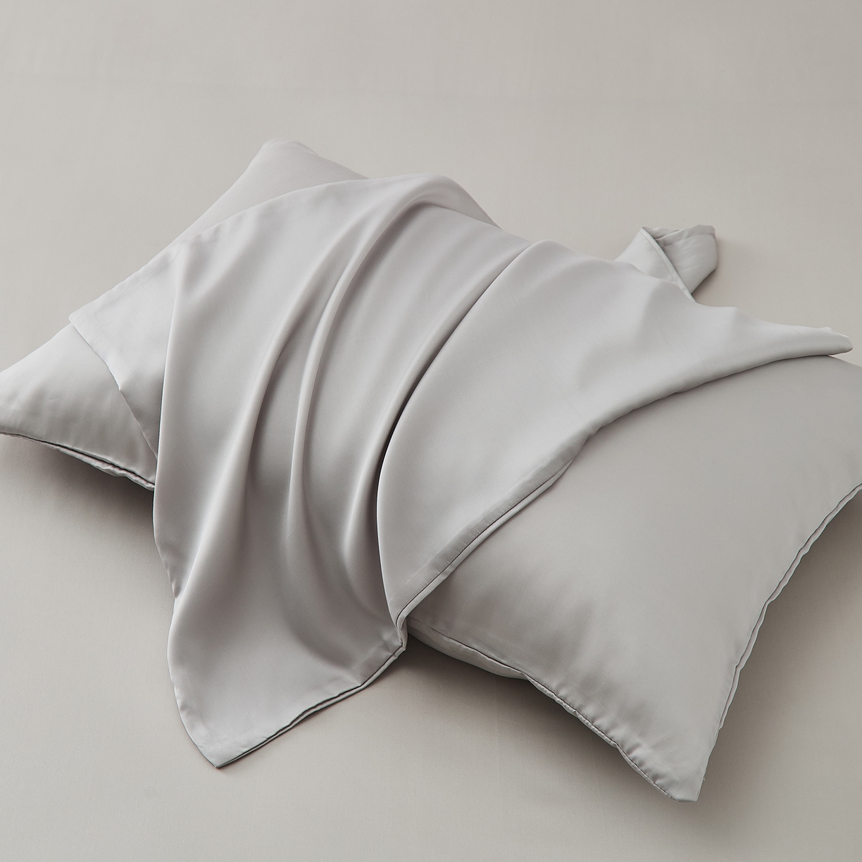 优彩 2026新款60支兰精天丝单品枕套床单被套床笠系列-单枕套 都市灰