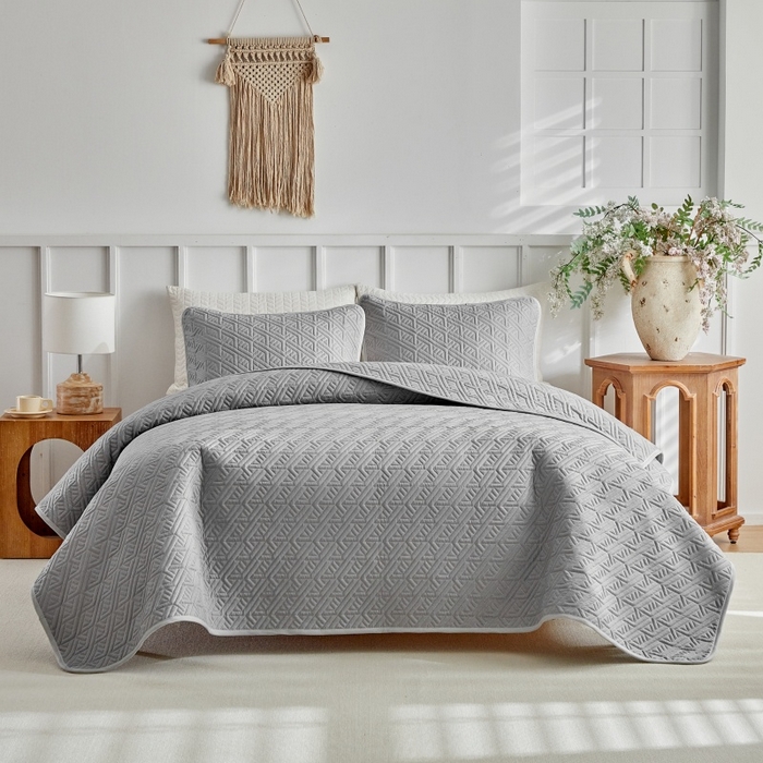 91家纺网 家纺一手货源 找家纺 （总）温宁 2026年素色床盖三件套 国外薄被第一批--迷宫  跨境，外贸，亚马逊，shein，temu