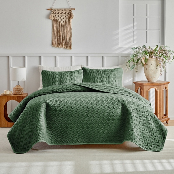 91家纺网 家纺一手货源 找家纺 （总）温宁 2026年素色床盖三件套 国外薄被第一批--迷宫  跨境，外贸，亚马逊，shein，temu