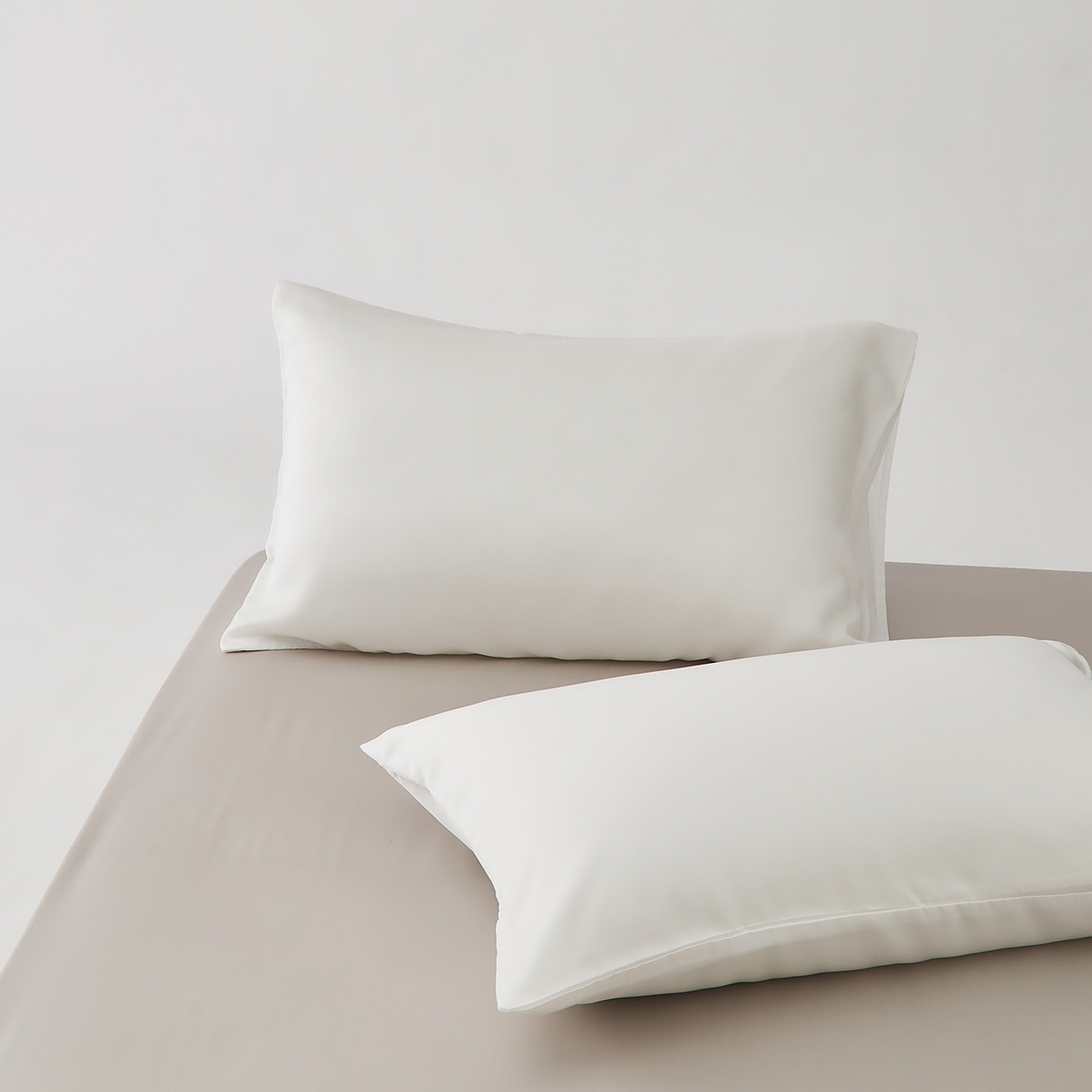 91家纺网 家纺一手货源 找家纺 优彩 2026新款60支兰精天丝单品枕套床单被套床笠系列-单枕套 古董白