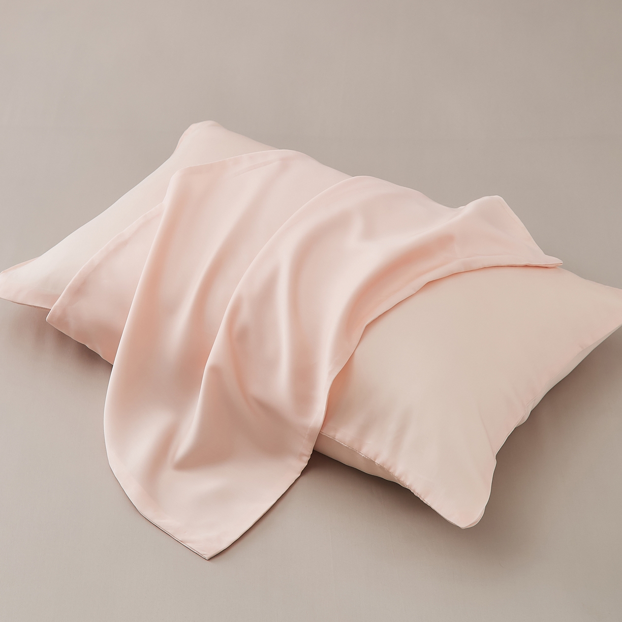 优彩 2026新款60支兰精天丝单品枕套床单被套床笠系列-单枕套 海贝粉