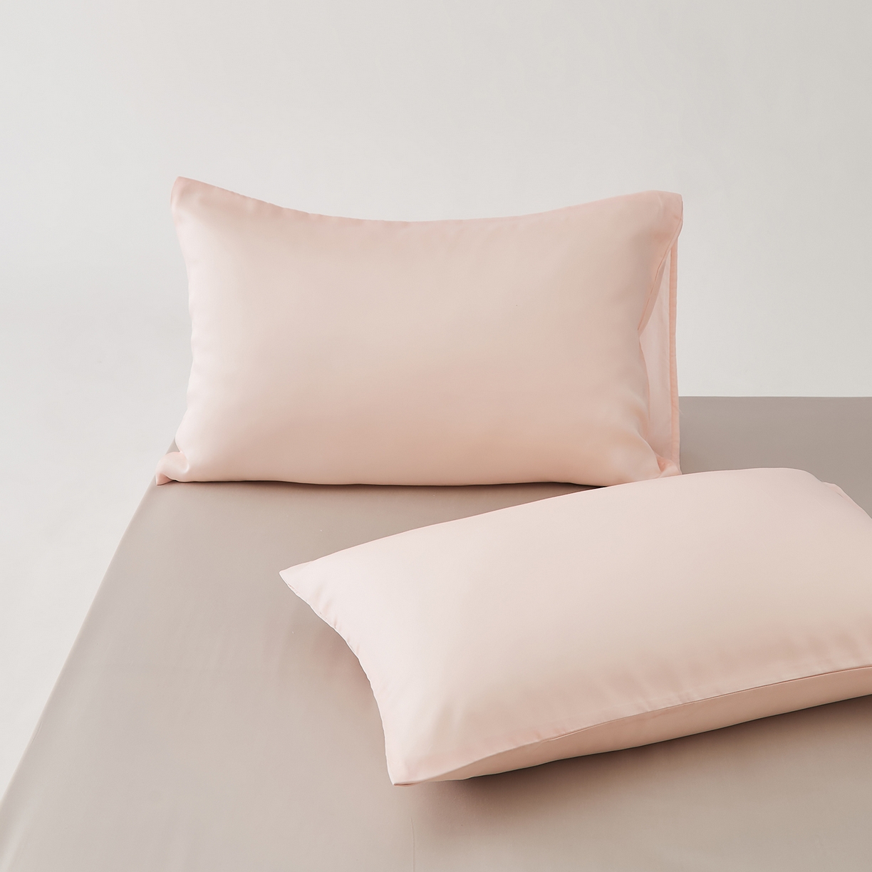 91家纺网 家纺一手货源 找家纺 优彩 2026新款60支兰精天丝单品枕套床单被套床笠系列-单枕套 海贝粉