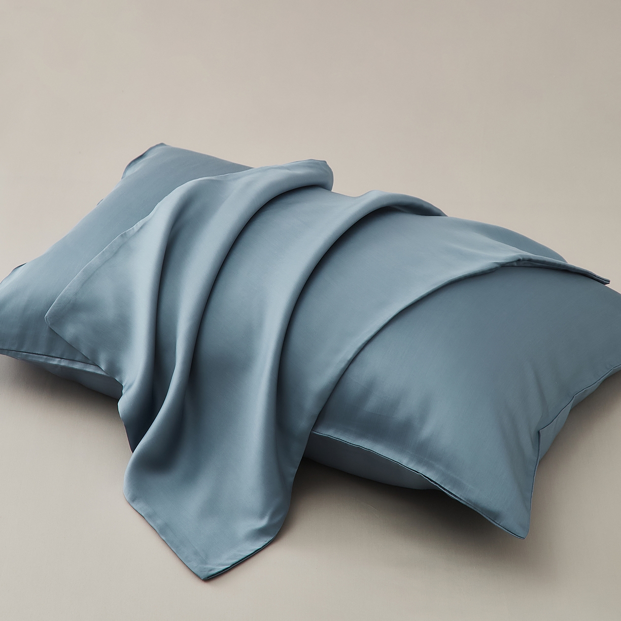 优彩 2026新款60支兰精天丝单品枕套床单被套床笠系列-单枕套 黎明蓝