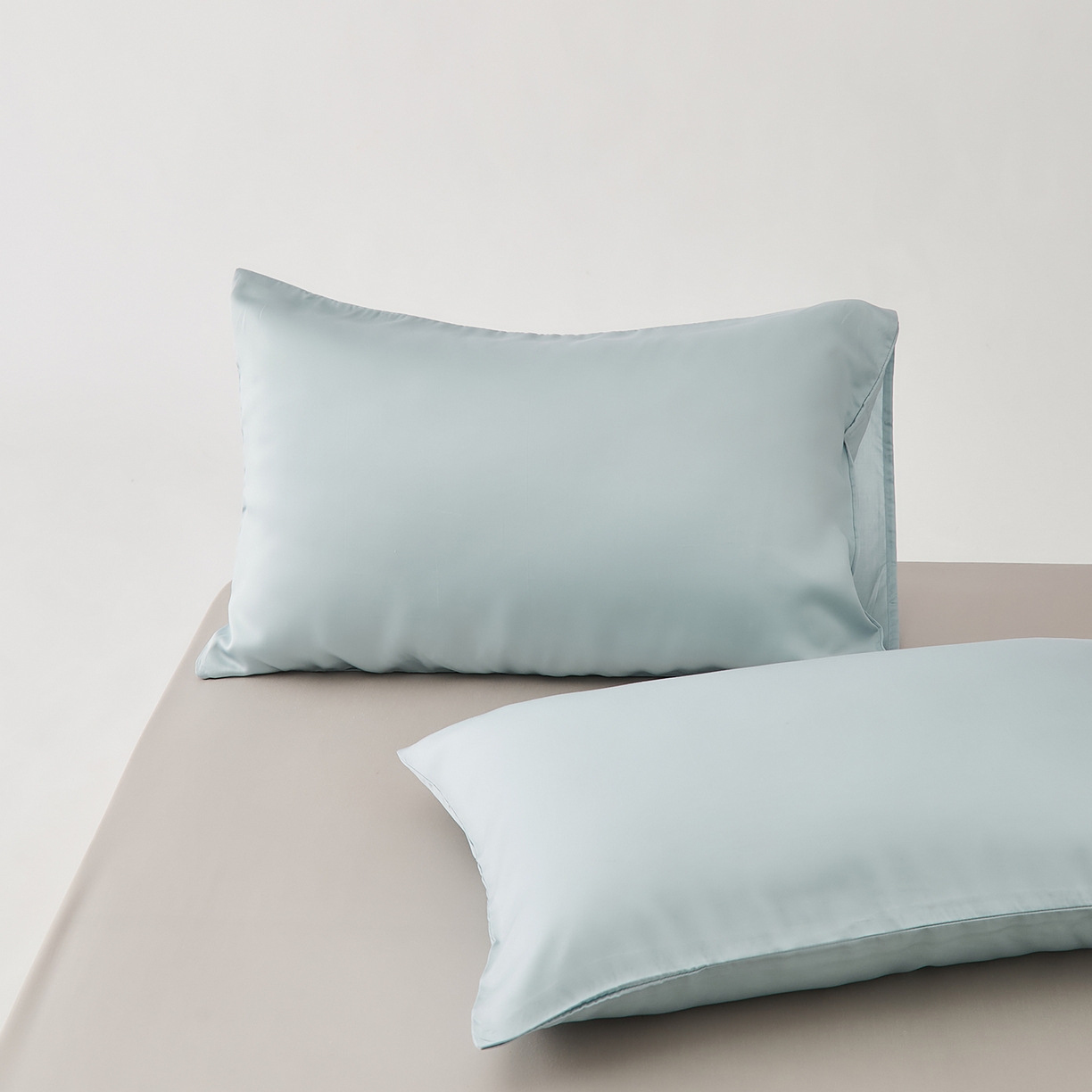 91家纺网 家纺一手货源 找家纺 优彩 2026新款60支兰精天丝单品枕套床单被套床笠系列-单枕套 天水色