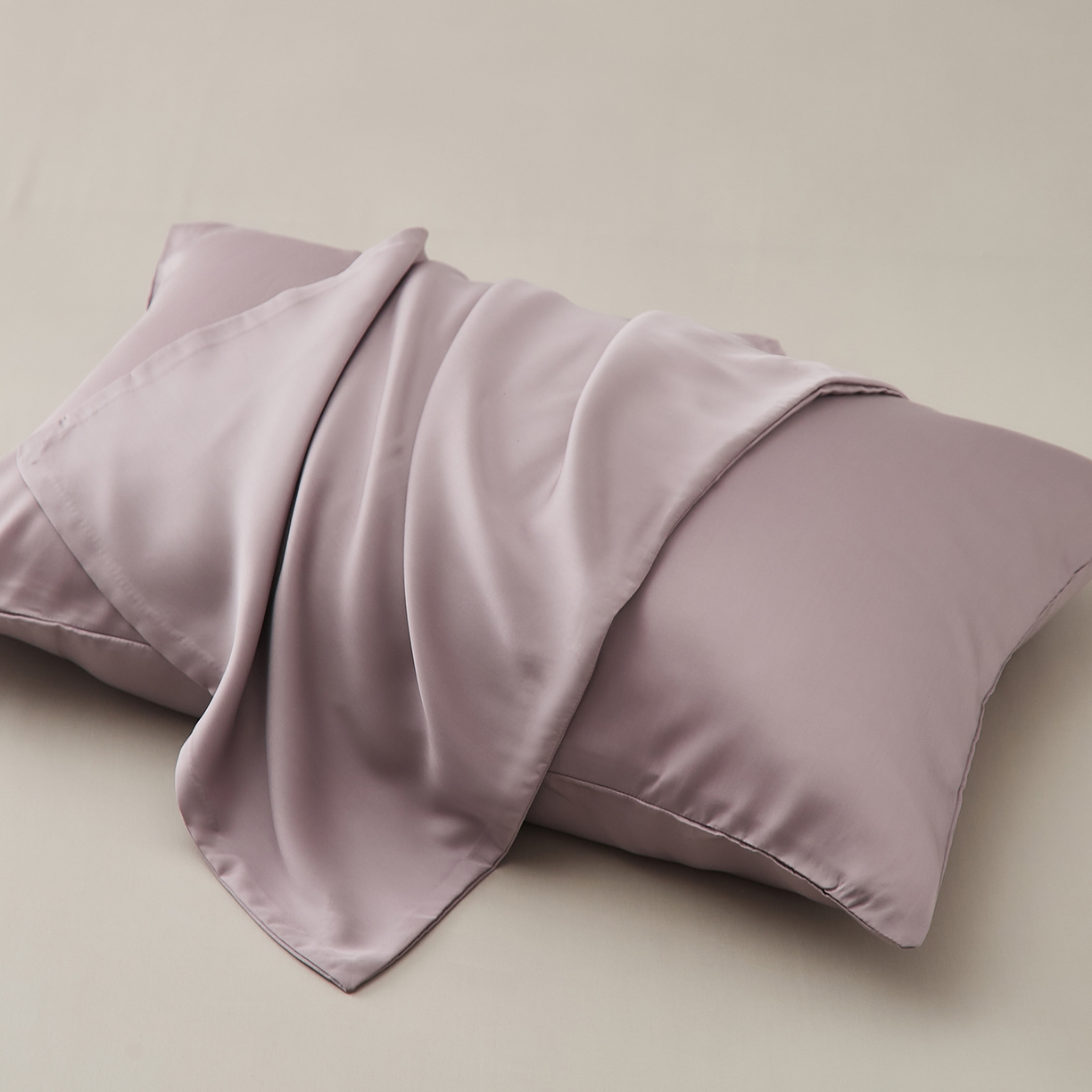 优彩 2026新款60支兰精天丝单品枕套床单被套床笠系列-单枕套 悠悠紫
