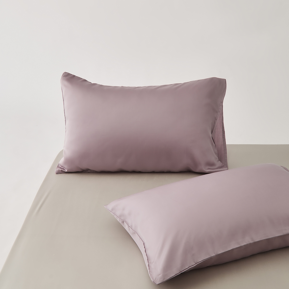 91家纺网 家纺一手货源 找家纺 优彩 2026新款60支兰精天丝单品枕套床单被套床笠系列-单枕套 悠悠紫