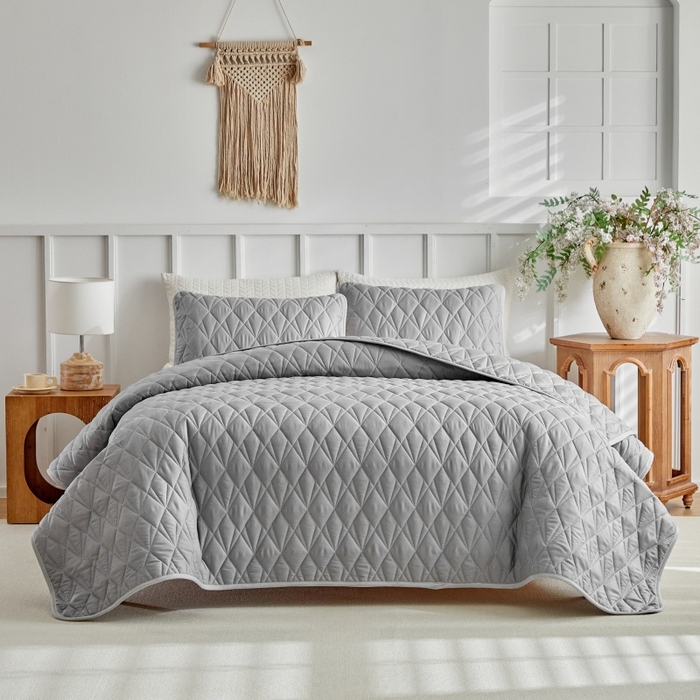 91家纺网 家纺一手货源 找家纺 （总）温宁 2026年素色床盖三件套 国外薄被第一批--砖石  跨境，外贸，亚马逊，shein，temu