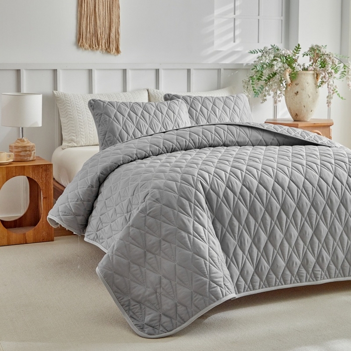 91家纺网 家纺一手货源 找家纺 （总）温宁 2026年素色床盖三件套 国外薄被第一批--砖石  跨境，外贸，亚马逊，shein，temu