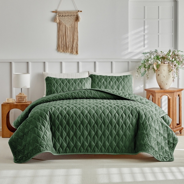 91家纺网 家纺一手货源 找家纺 （总）温宁 2026年素色床盖三件套 国外薄被第一批--砖石  跨境，外贸，亚马逊，shein，temu