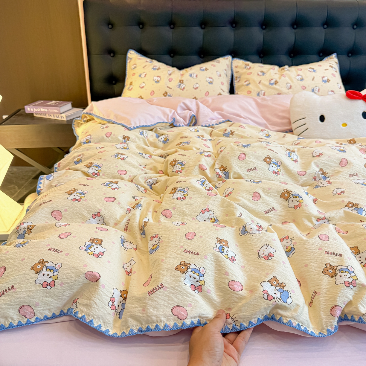 91家纺网 家纺一手货源 找家纺 （总）盼季家纺 2026新款水洗棉印花贝壳绣四件套