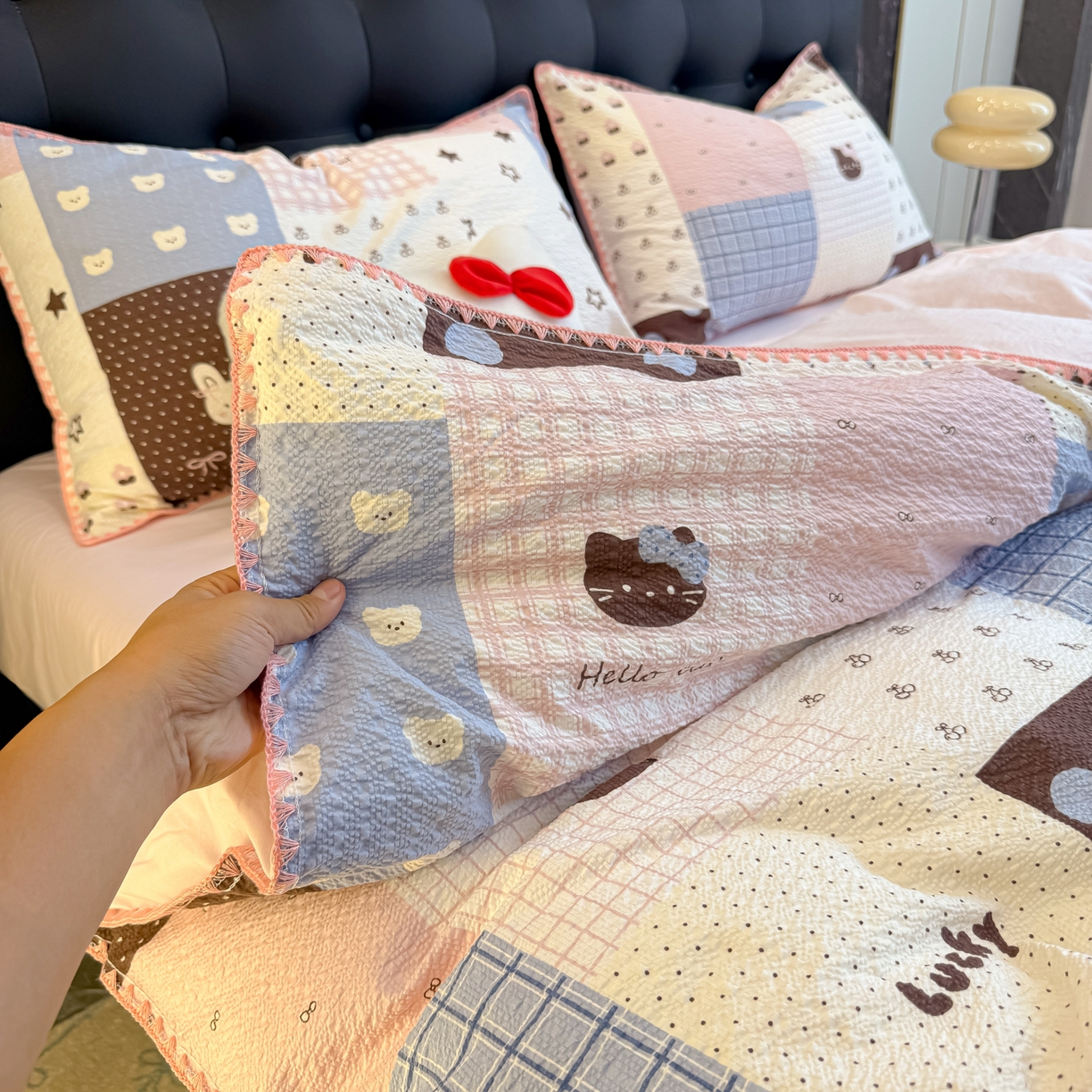 91家纺网 家纺一手货源 找家纺 （总）盼季家纺 2026新款水洗棉印花贝壳绣四件套