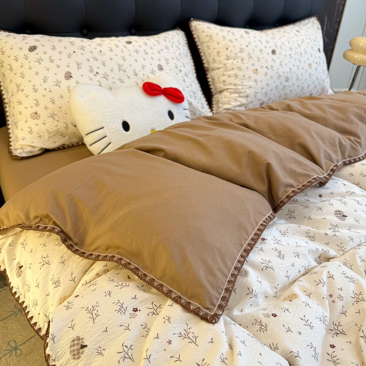 91家纺网 家纺一手货源 找家纺 盼季家纺 2026新款水洗棉印花贝壳绣四件套 贝壳绣-花束