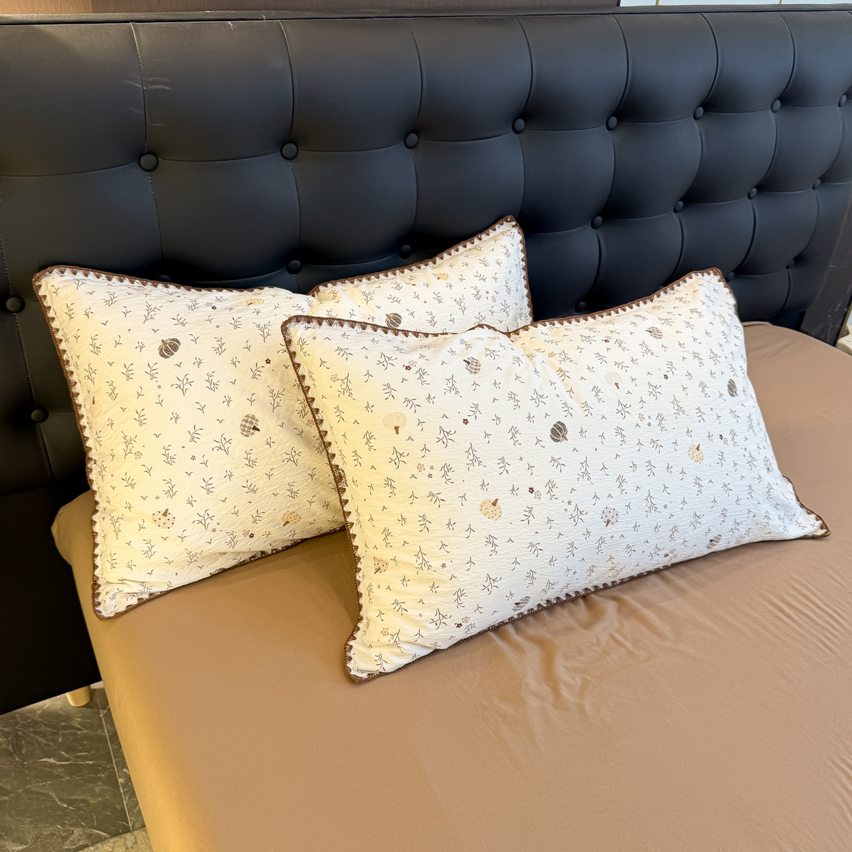 91家纺网 家纺一手货源 找家纺 盼季家纺 2026新款水洗棉印花贝壳绣四件套 贝壳绣-花束