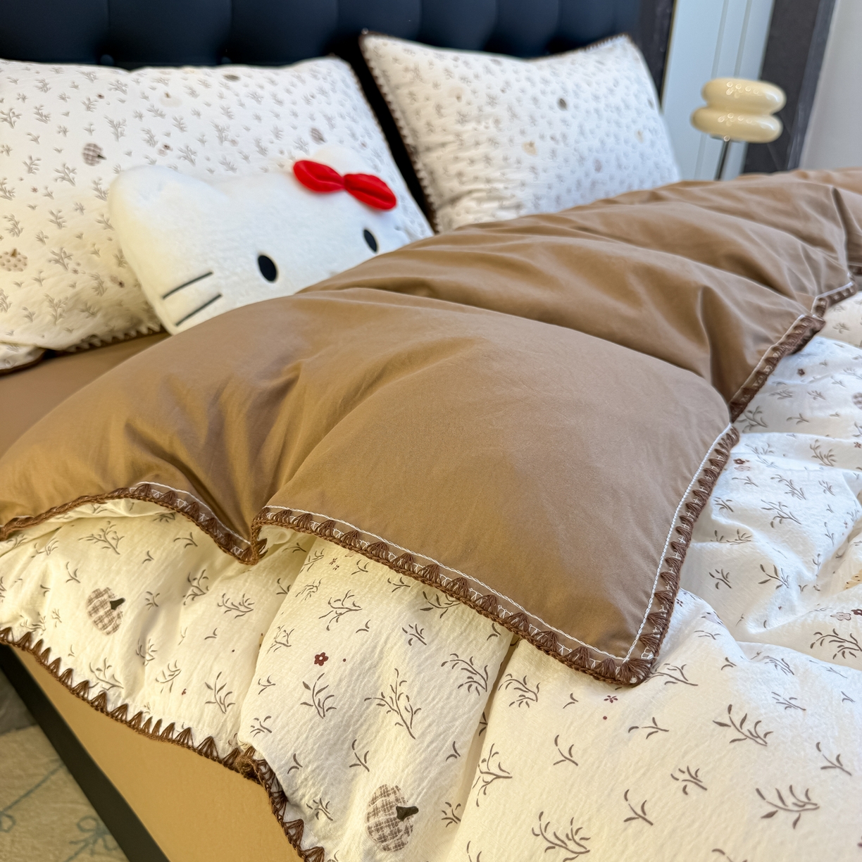 91家纺网 家纺一手货源 找家纺 盼季家纺 2026新款水洗棉印花贝壳绣四件套 贝壳绣-花束