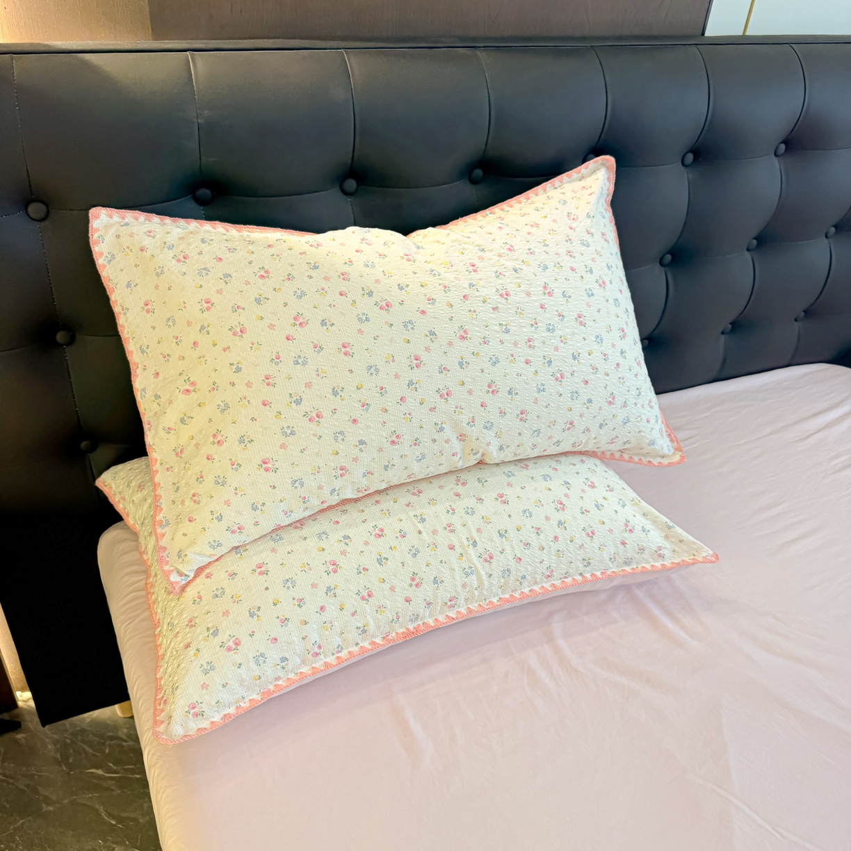 91家纺网 家纺一手货源 找家纺 盼季家纺 2026新款水洗棉印花贝壳绣四件套 贝壳绣-少女心