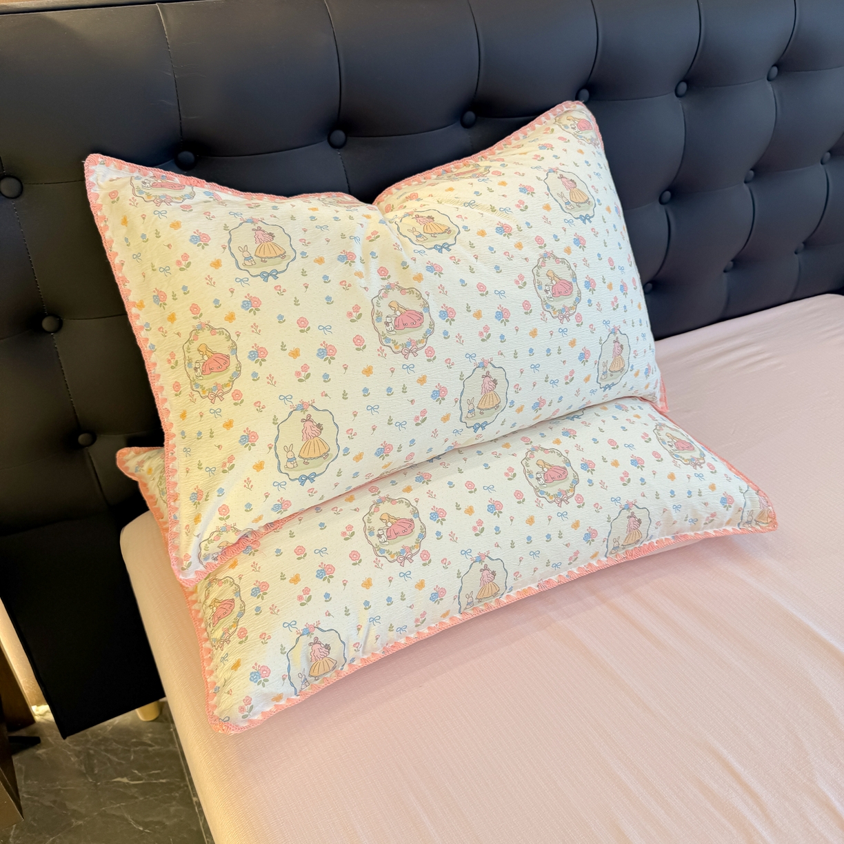 91家纺网 家纺一手货源 找家纺 盼季家纺 2026新款水洗棉印花贝壳绣四件套 贝壳绣-庄园