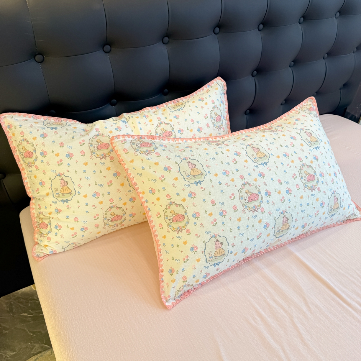 91家纺网 家纺一手货源 找家纺 盼季家纺 2026新款水洗棉印花贝壳绣四件套 贝壳绣-庄园