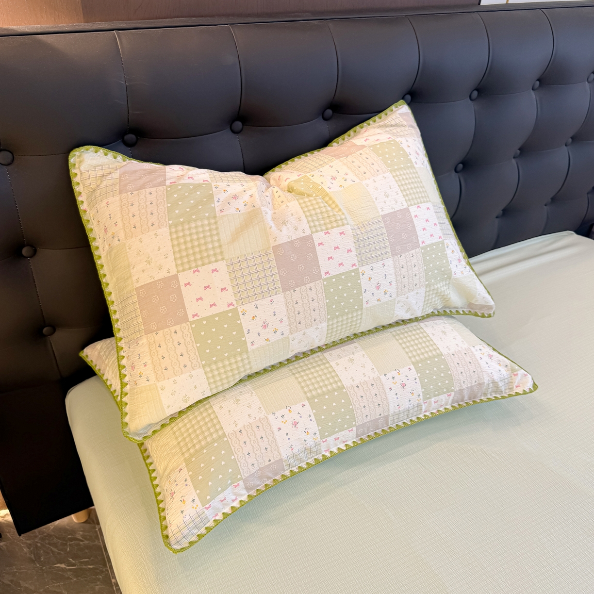 91家纺网 家纺一手货源 找家纺 盼季家纺 2026新款水洗棉印花贝壳绣四件套 贝壳绣-春日假期