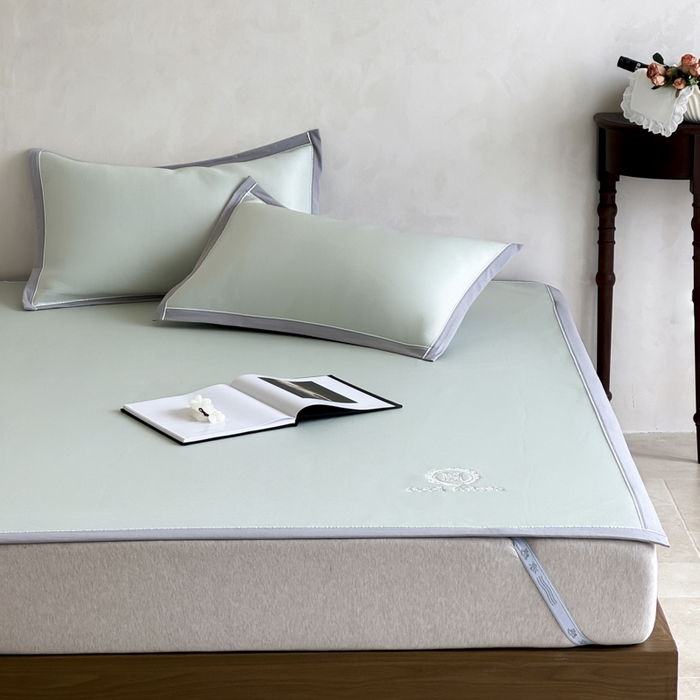 91家纺网 家纺一手货源 找家纺 （总）席佬大 2026新款cool凉感PE肌理纹莫奈冰丝抗菌凉席席子系列