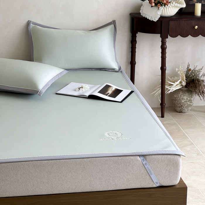 91家纺网 家纺一手货源 找家纺 （总）席佬大 2026新款cool凉感PE肌理纹莫奈冰丝抗菌凉席席子系列