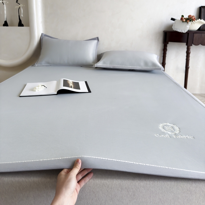 91家纺网 家纺一手货源 找家纺 （总）席佬大 2026新款cool凉感PE肌理纹莫奈冰丝抗菌凉席席子系列