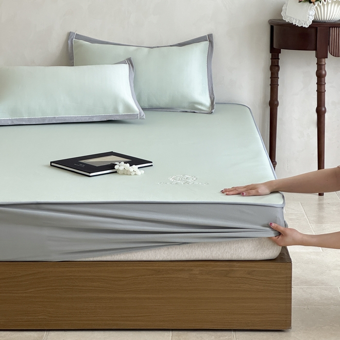 91家纺网 家纺一手货源 找家纺 （总）席佬大 2026新款cool凉感PE肌理纹莫奈冰丝抗菌凉席席子系列