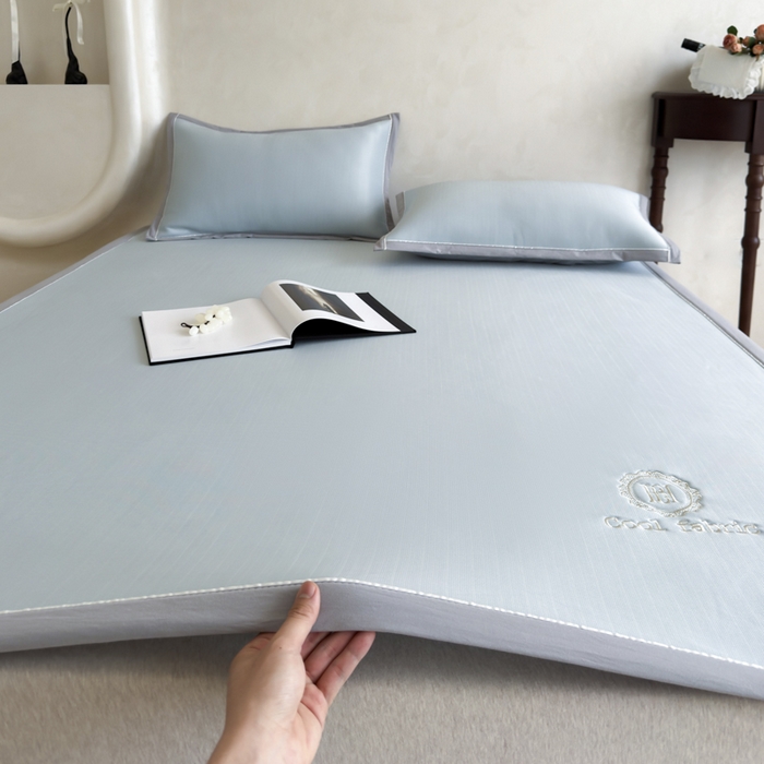 91家纺网 家纺一手货源 找家纺 （总）席佬大 2026新款cool凉感PE肌理纹莫奈冰丝抗菌凉席席子系列