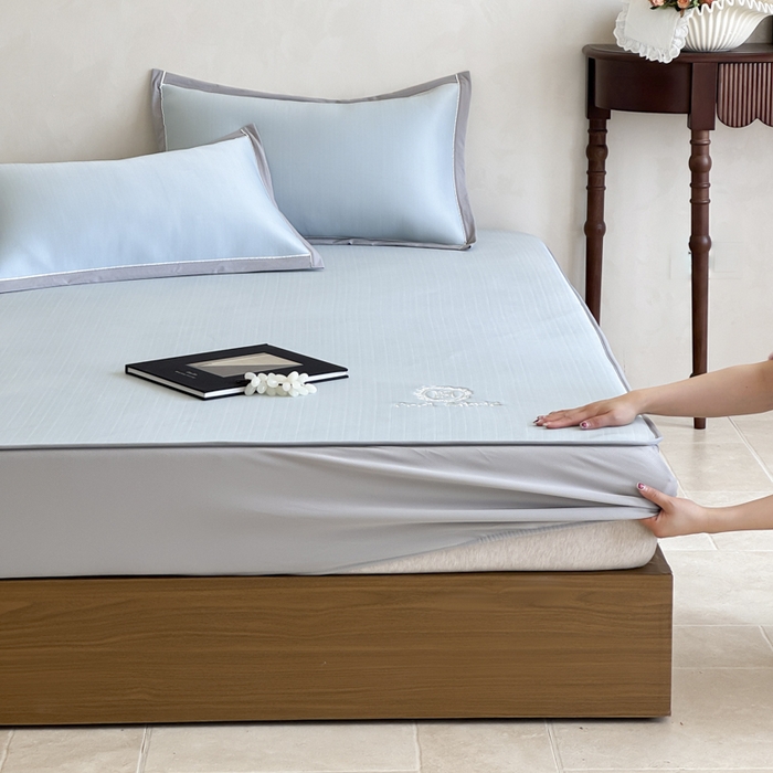 91家纺网 家纺一手货源 找家纺 （总）席佬大 2026新款cool凉感PE肌理纹莫奈冰丝抗菌凉席席子系列