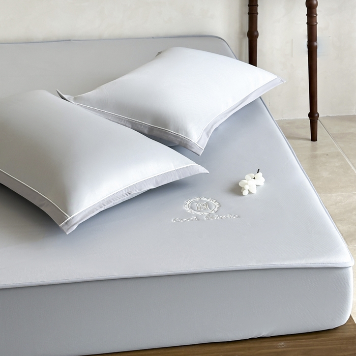 91家纺网 家纺一手货源 找家纺 席佬大 2026新款cool凉感PE肌理纹莫奈冰丝抗菌凉席席子系列 云灰-床笠款