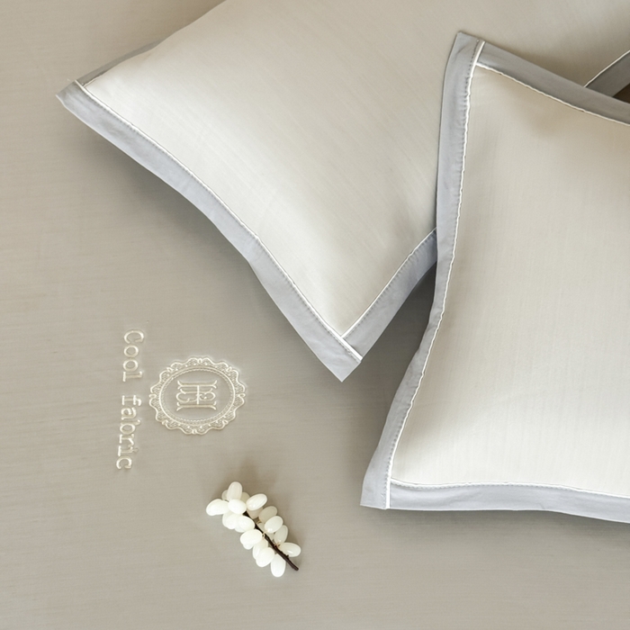 91家纺网 家纺一手货源 找家纺 席佬大 2026新款cool凉感PE肌理纹莫奈冰丝抗菌凉席席子系列 香槟色-床笠款