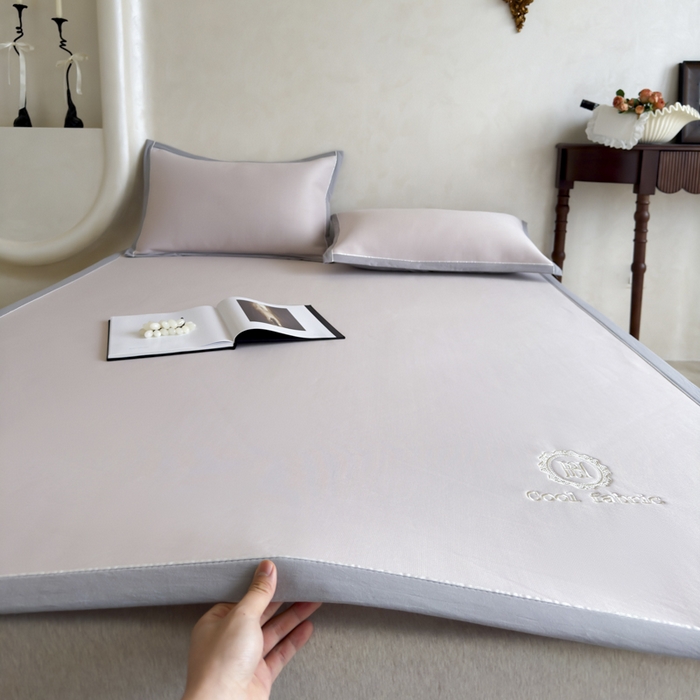 席佬大 2026新款cool凉感PE肌理纹莫奈冰丝抗菌凉席席子系列 浅紫-平席款