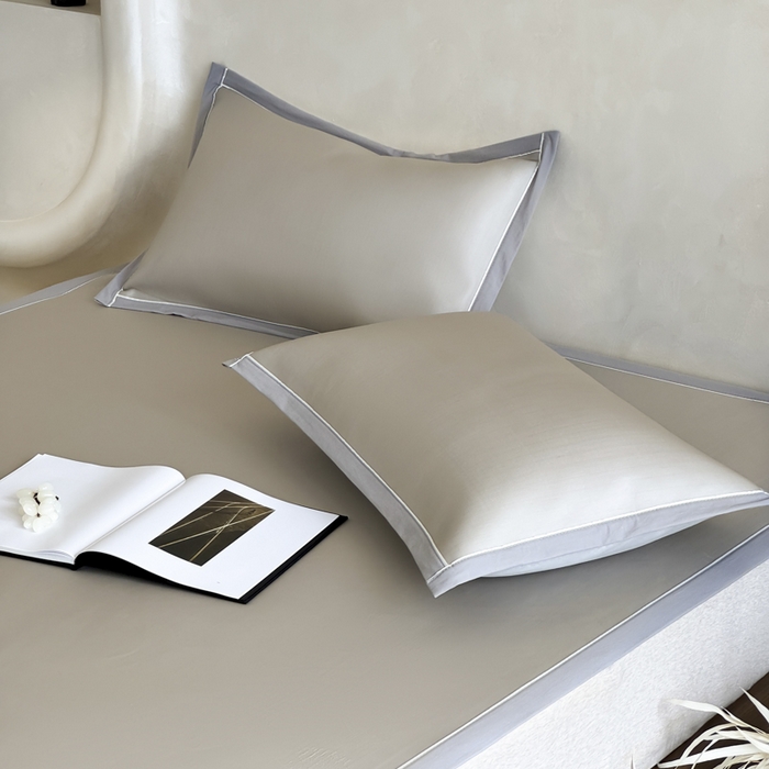 91家纺网 家纺一手货源 找家纺 席佬大 2026新款cool凉感PE肌理纹莫奈冰丝抗菌凉席席子系列 香槟金-平席款