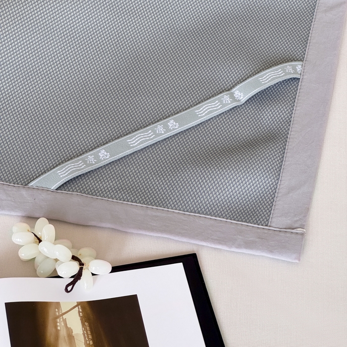 91家纺网 家纺一手货源 找家纺 席佬大 2026新款cool凉感PE肌理纹莫奈冰丝抗菌凉席席子系列 浅紫-平席款