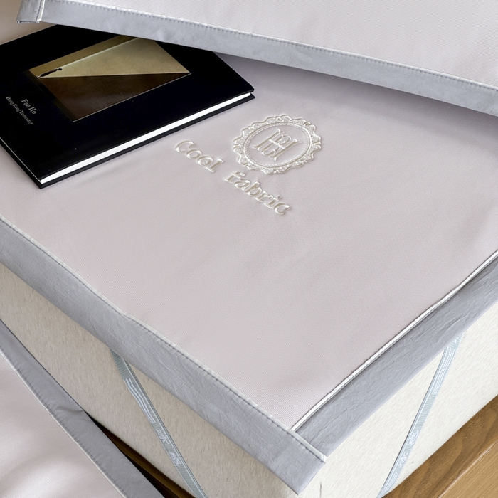 91家纺网 家纺一手货源 找家纺 席佬大 2026新款cool凉感PE肌理纹莫奈冰丝抗菌凉席席子系列 浅紫-平席款