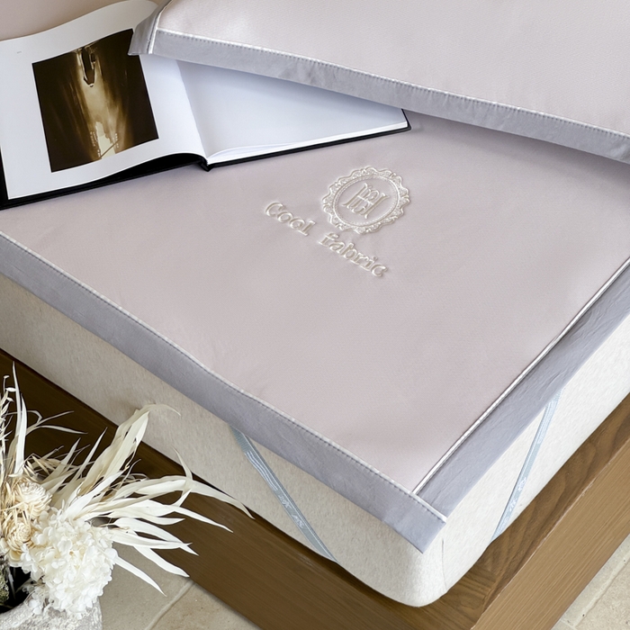 91家纺网 家纺一手货源 找家纺 席佬大 2026新款cool凉感PE肌理纹莫奈冰丝抗菌凉席席子系列 浅紫-平席款