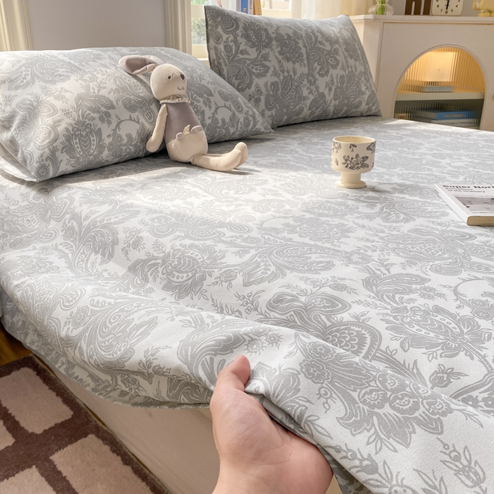 91家纺网 家纺一手货源 找家纺 漫仙阁家纺 2026新款老粗布床单系列 沉香