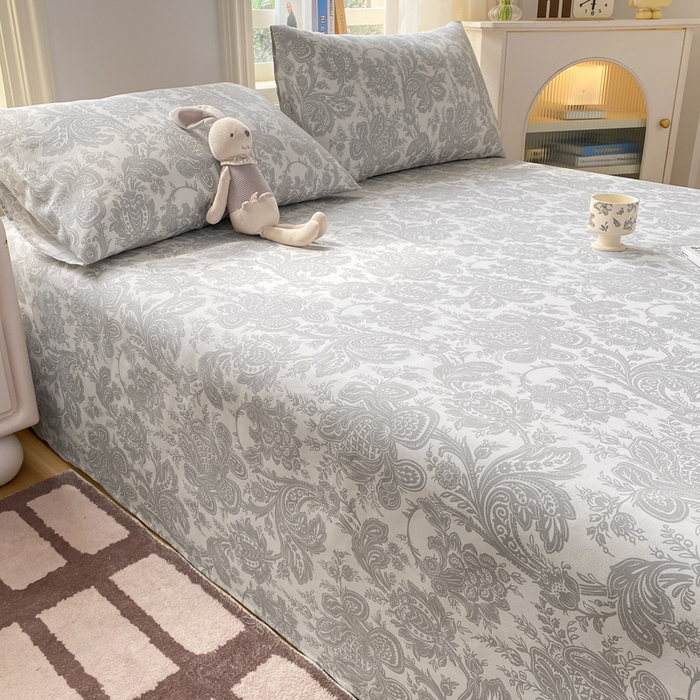 91家纺网 家纺一手货源 找家纺 漫仙阁家纺 2026新款老粗布床单系列 沉香