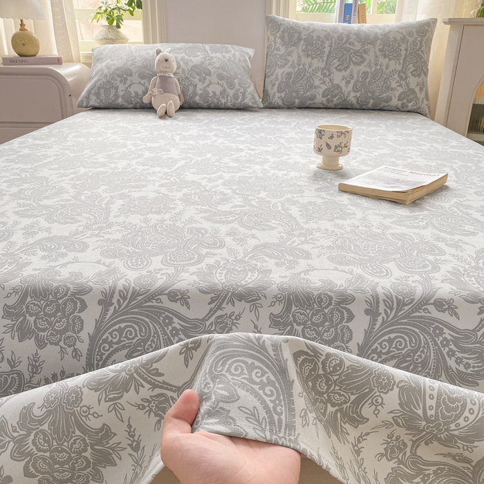 91家纺网 家纺一手货源 找家纺 漫仙阁家纺 2026新款老粗布床单系列 沉香