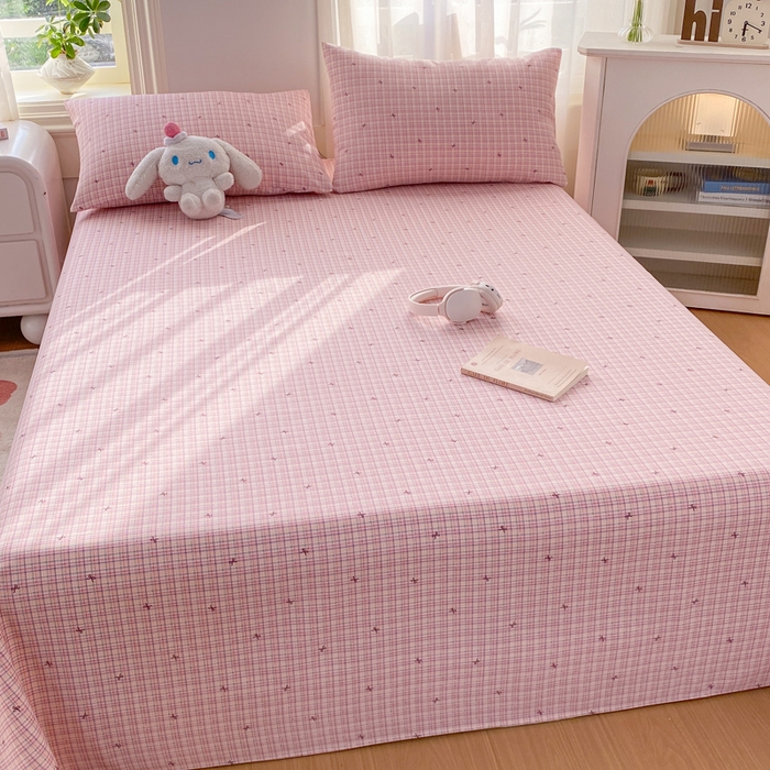 91家纺网 家纺一手货源 找家纺 漫仙阁家纺 2026新款老粗布床单系列 蝴蝶结