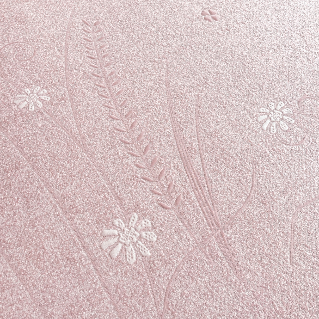 91家纺网 家纺一手货源 找家纺 绒艺席业 2026年新款立体浮雕工艺正宗凉感豆豆席凉席席子-床裙款 豆豆彩蝶-粉色