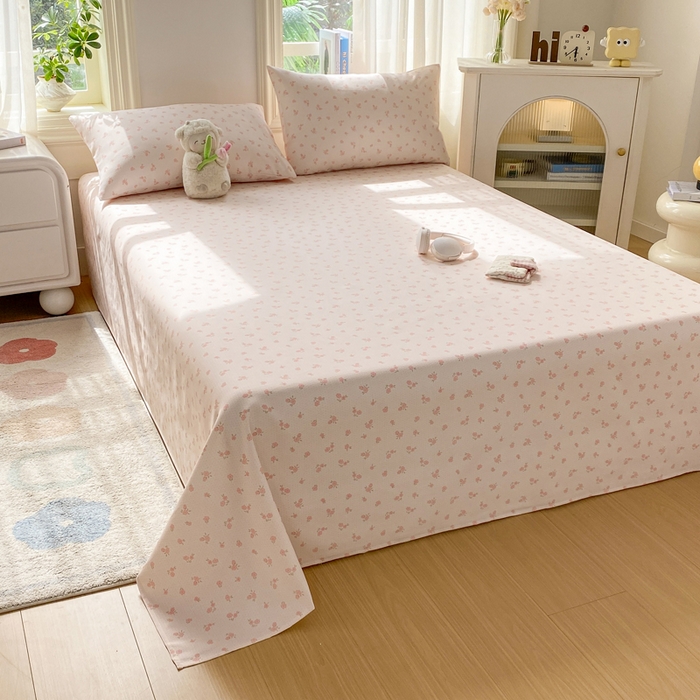 91家纺网 家纺一手货源 找家纺 漫仙阁家纺 2026新款老粗布床单系列 花丛